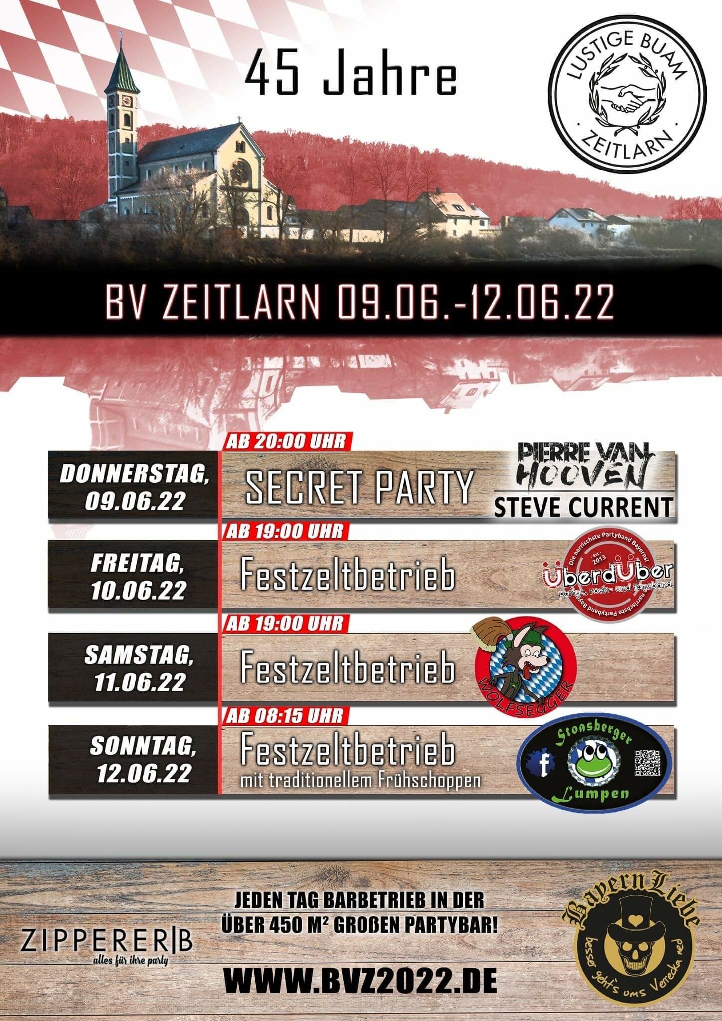 Plakat 45 Jahre BV Zeitlarn