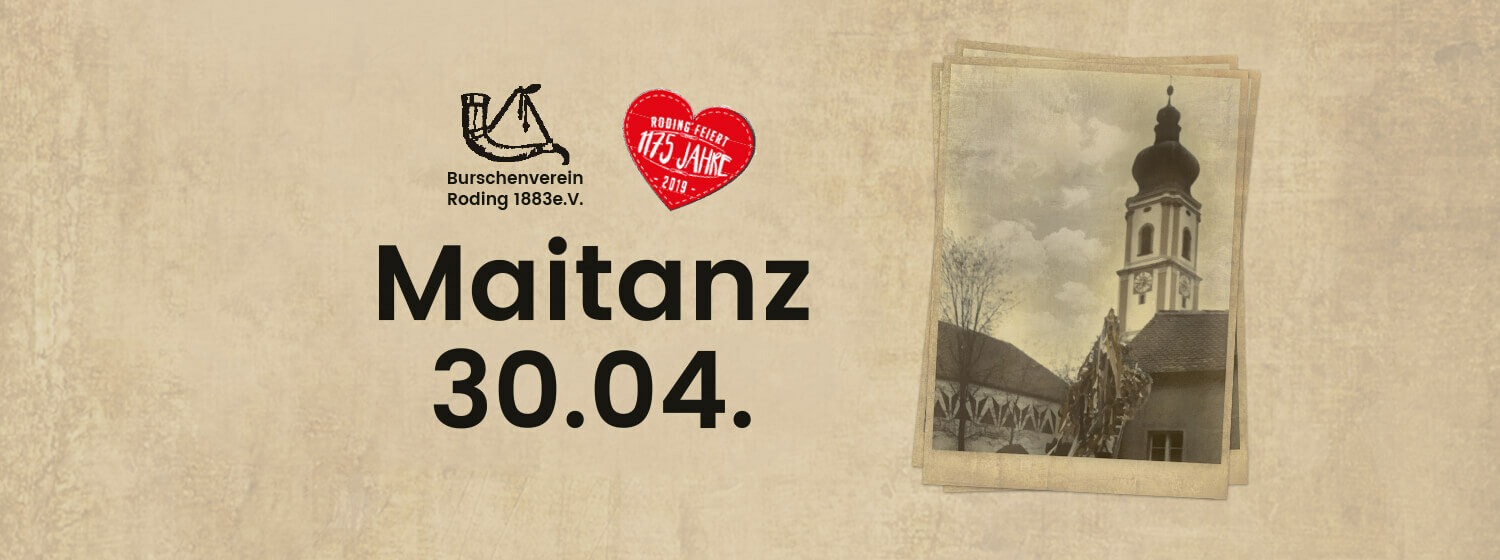Maibaum stecken - in Roding lange Tradition