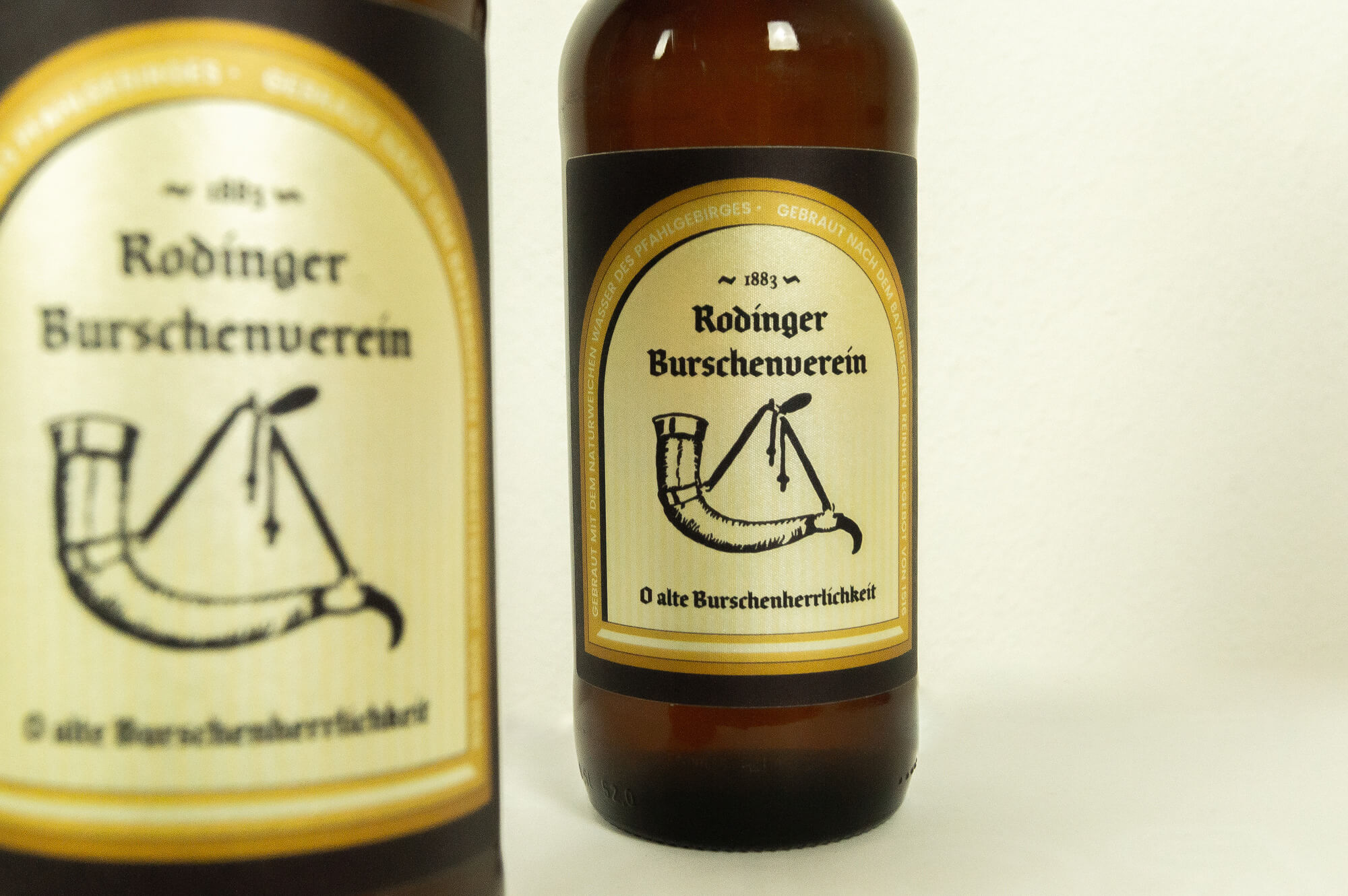 Flasche Hofmark Bier mit Rodinger Burschenverein Etikett